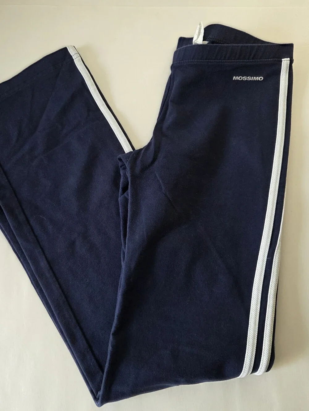 Mossimo Supply Co. Navy Blue Athletic Pants with Side Stripe Medium